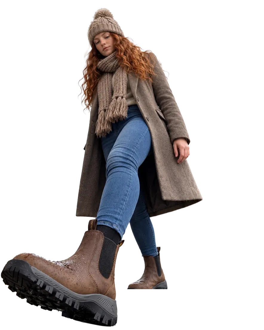 Blizzard waterproof leather winter boot for cold, wet conditions